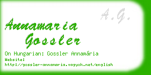 annamaria gossler business card